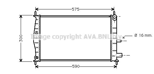 AVA QUALITY COOLING Jäähdytin,moottorin jäähdytys FD2218